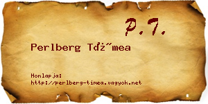 Perlberg Tímea névjegykártya